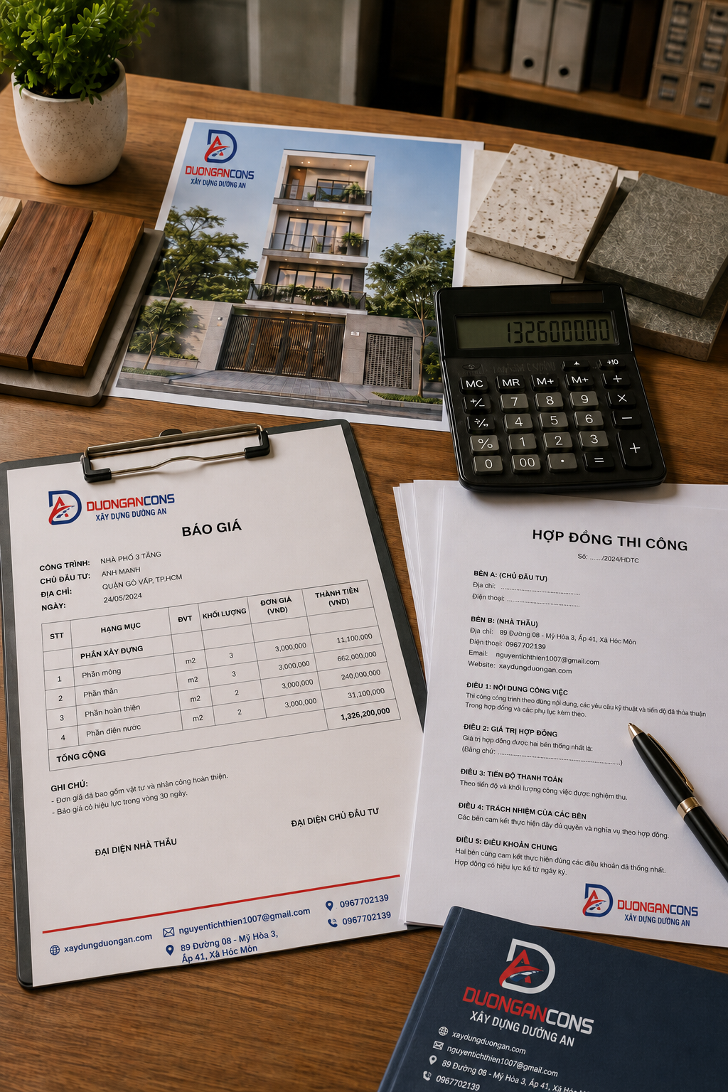 Báo giá & ký hợp đồng